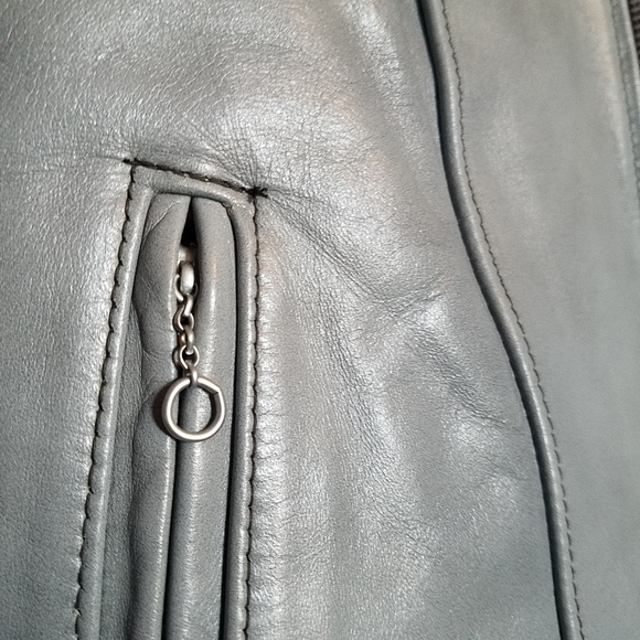 Leather biker jacket - Picture 5 of 5